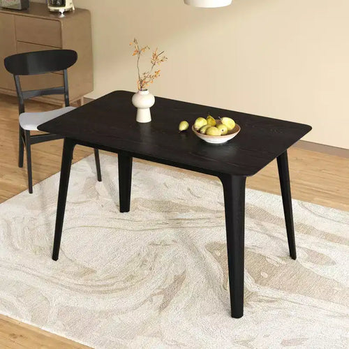 Tavolo da pranzo moderno da 120 cm con gambe in legno di hevea – Design minimalista