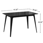 Tavolo da pranzo moderno da 120 cm con gambe in legno di hevea – Design minimalista