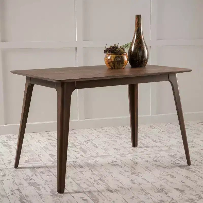 Tavolo da pranzo moderno da 120 cm con gambe in legno di hevea – Design minimalista