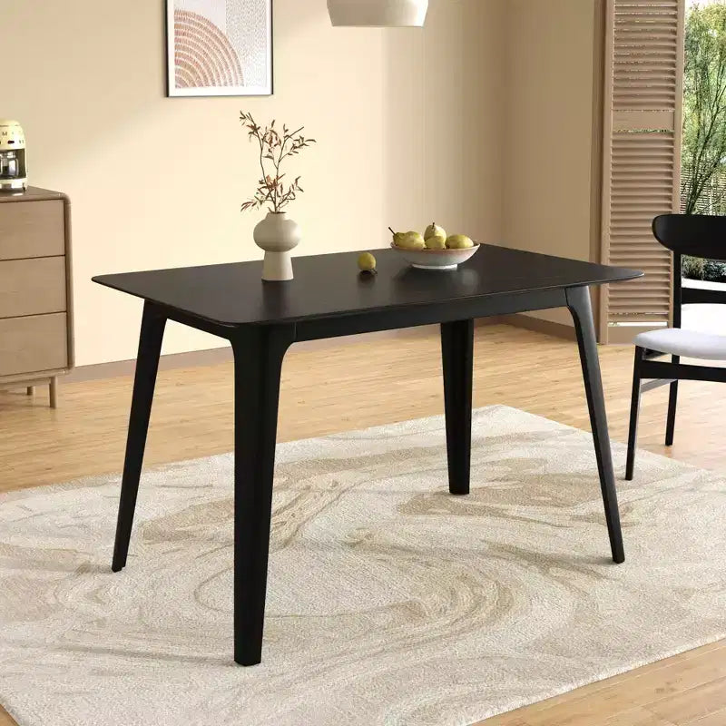 Tavolo da pranzo moderno da 120 cm con gambe in legno di hevea – Design minimalista
