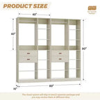 Sistema organizer per armadi indipendente da 40" con ripiani a torre e cassetti in legno