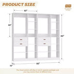 Sistema organizer per armadi indipendente da 40" con ripiani a torre e cassetti in legno