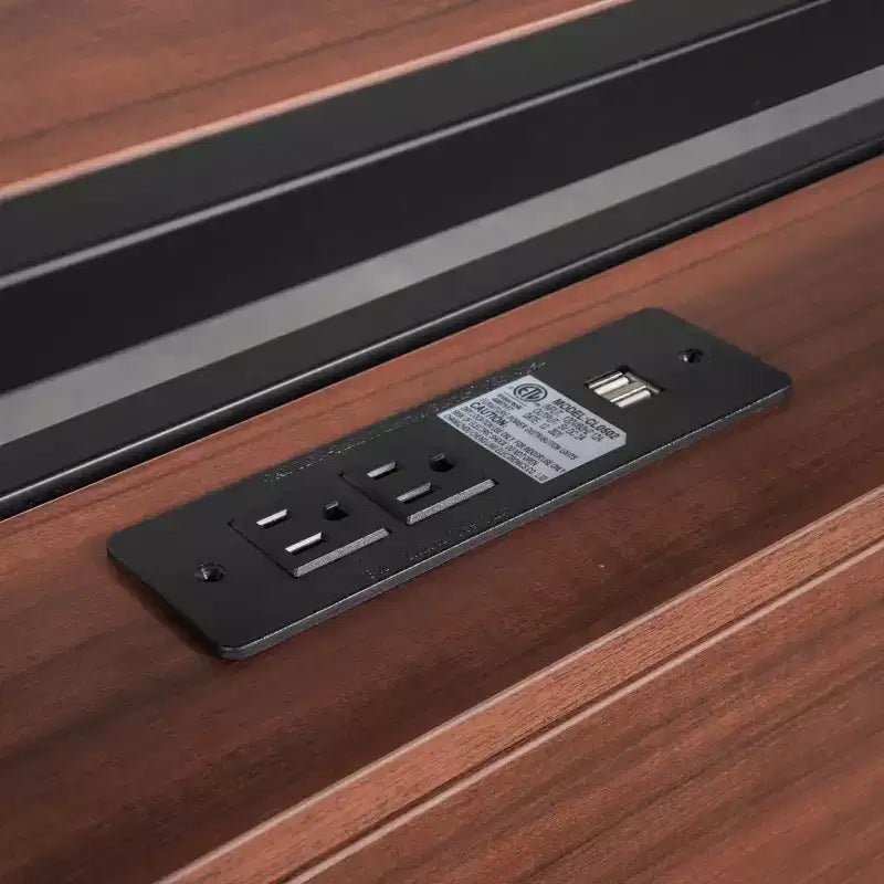 Struttura letto a piattaforma in metallo con letto estraibile, letto a piattaforma con testiera imbottita e porte USB