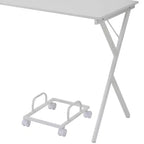 Scrivania angolare minimalista da 62" con gambe incrociate e ampio piano del tavolo