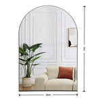 Specchio da parete ad arco con cornice in metallo nero 24"x36" – Bagno, camera da letto e ingresso