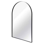 Specchio da parete ad arco con cornice in metallo nero 24"x36" – Bagno, camera da letto e ingresso