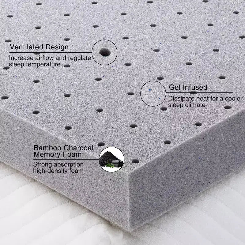 Materasso pieghevole in memory foam con gel rinfrescante Full/King Size
