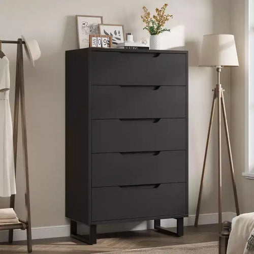 5 Dresser for Bedroom, , Wooden Closet Chest Storage Freestanding Vertical Drawer for Living Room