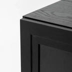 Madia Buffet in Legno Nero da 31" con 2 Ante e Ripiano Regolabile