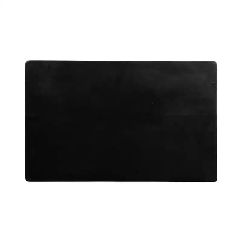 Tavolino in Legno di Mango e Fibra Naturale – 56x36x56 cm, Naturale e Nero