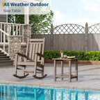 Tavolino da esterno quadrato in HDPE - Tavolino da giardino resistente stile Adirondack per spiaggia, portico - Resistente alle intemperie e facile da montare
