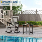 Tavolino da esterno quadrato in HDPE - Tavolino da giardino resistente stile Adirondack per spiaggia, portico - Resistente alle intemperie e facile da montare