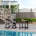Tavolino da esterno quadrato in HDPE - Tavolino da giardino resistente stile Adirondack per spiaggia, portico - Resistente alle intemperie e facile da montare