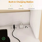 Dispensa smart da cucina da 71" con luci RGB Bluetooth e presa di corrente