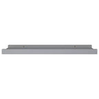 Set di 2 mensole a cornice con sporgenza in MDF grigio, piccole, da parete