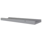 Set di 2 mensole a cornice con sporgenza in MDF grigio, piccole, da parete