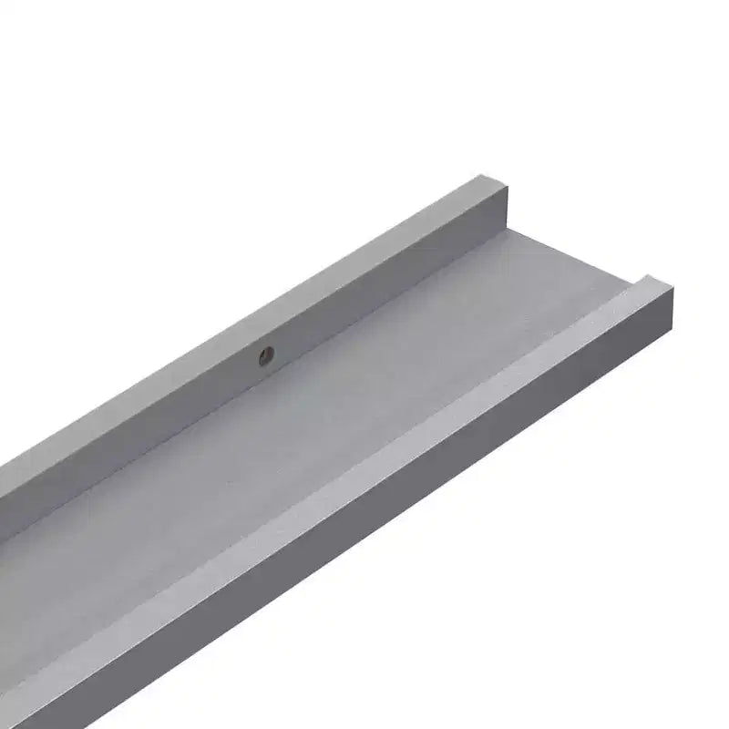 Set di 2 mensole a cornice con sporgenza in MDF grigio, piccole, da parete