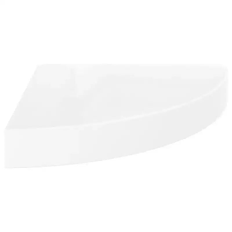 Mensola angolare Bianco lucido MDF a nido d'ape, metallo 25 cm