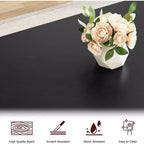 Set Tavolo da Pranzo per 4-6 Persone, Tavolo da Cucina Grande da 55 con 2 Panche, Nero