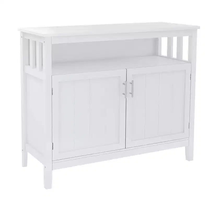 Credenza Mobile Contenitore Tavolini d'Appoggio 2 Ante e 1 Ripiano Aperto Credenza Buffet per Soggiorno Sala da Pranzo