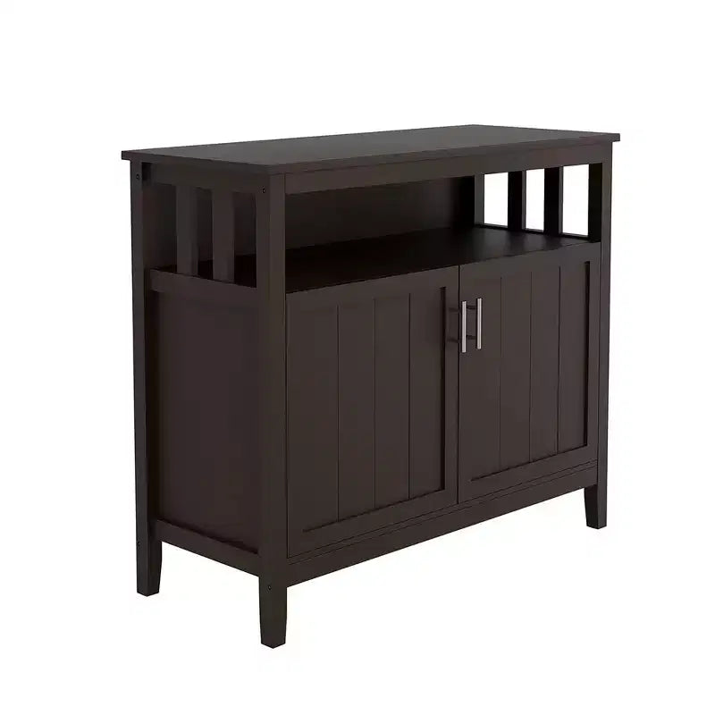 Credenza Mobile Contenitore Tavolini d'Appoggio 2 Ante e 1 Ripiano Aperto Credenza Buffet per Soggiorno Sala da Pranzo