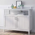 Credenza Mobile Contenitore Tavolini d'Appoggio 2 Ante e 1 Ripiano Aperto Credenza Buffet per Soggiorno Sala da Pranzo