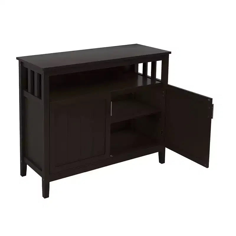 Sideboard Buffet Storage Console Side Tables 2 Doors & 1 Open Storage Shelf Sideboard Buffet for Living Room Dining Room