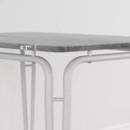 Set da Pranzo da 5 Pezzi, Set da Tavolo da Pranzo per Cucina per 4, Tavolo Quadrato, Struttura in Metallo, Pannello in MDF, Sedie Imbottite, Facile Montaggio, per la Casa