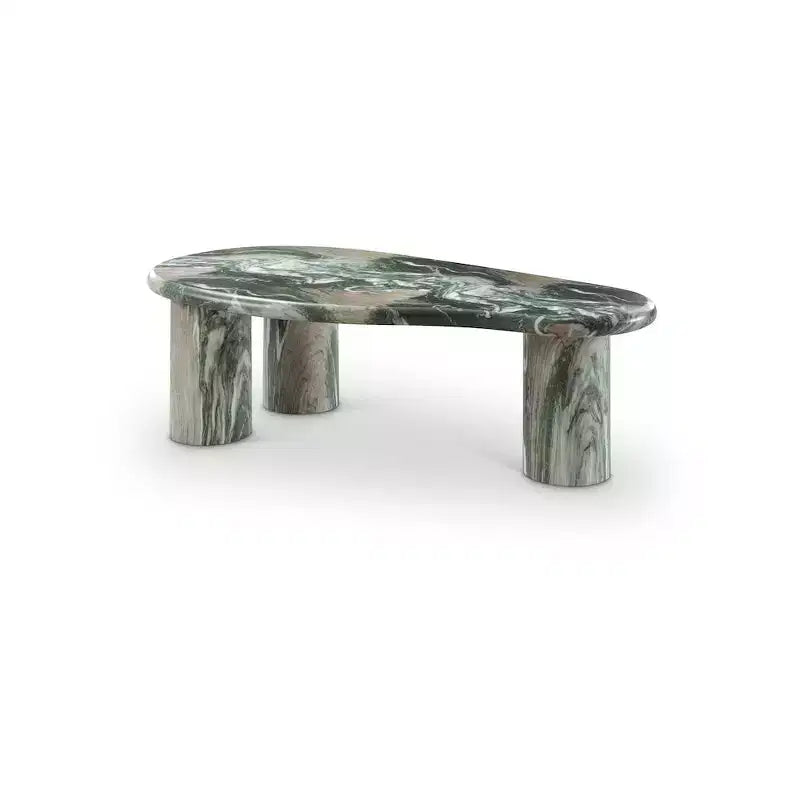 Meridian Furniture Sassari Green Marble Finish Concrete Coffee Table