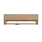 Letto a pavimento Twin XL con armadietti contenitori e porte di ricarica USB – Legno massello