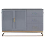 Letto a scomparsa Queen Murphy Bed con gamba dorata, letto a scomparsa formato Queen Size con ante in vetro smerigliato e cassetti finti