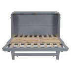 Letto a scomparsa Queen Murphy Bed con gamba dorata, letto a scomparsa formato Queen Size con ante in vetro smerigliato e cassetti finti