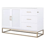Letto a scomparsa Queen Murphy Bed con gamba dorata, letto a scomparsa formato Queen Size con ante in vetro smerigliato e cassetti finti