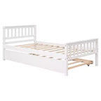 Letto singolo con letto estraibile, testiera e pediera – Legno massello di pino