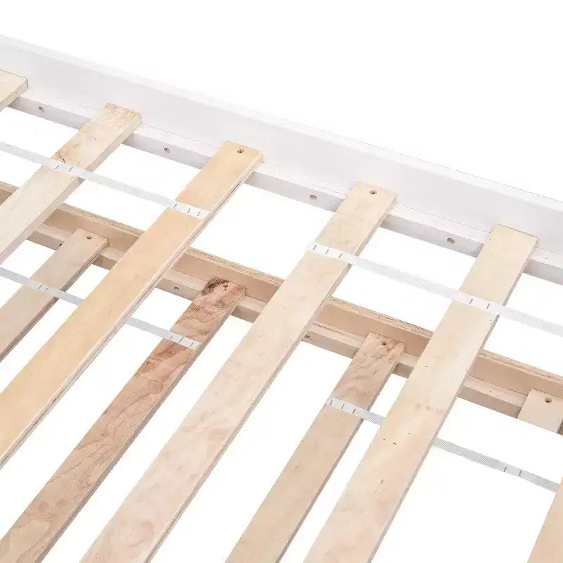 Letto singolo con letto estraibile, testiera e pediera – Legno massello di pino