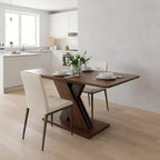 Tavolo da pranzo rettangolare allungabile con base a X - Finitura Noce