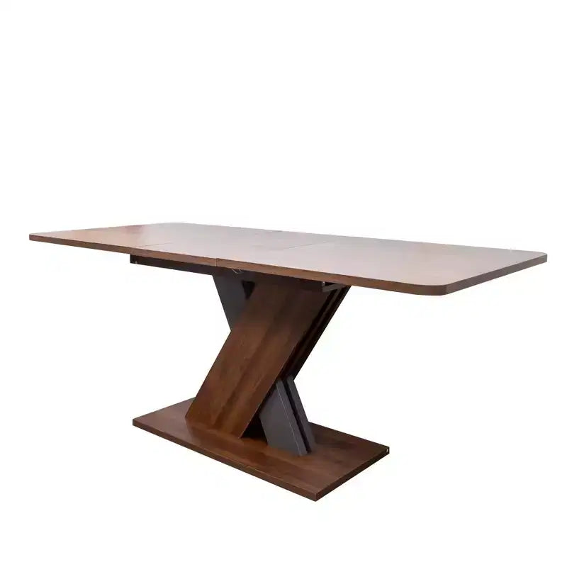Tavolo da pranzo rettangolare allungabile con base a X - Finitura Noce