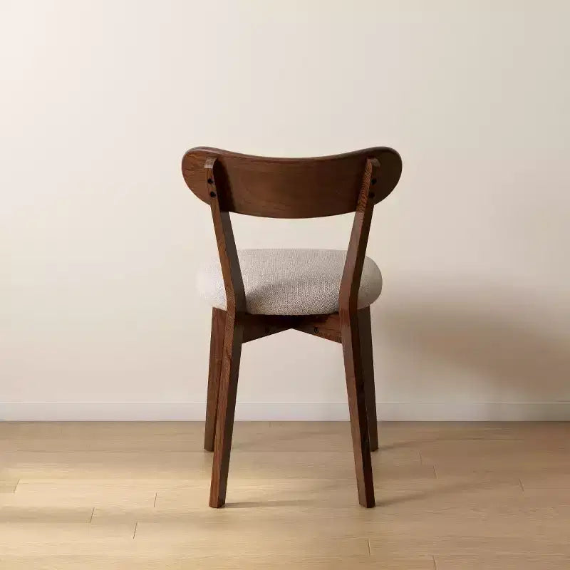 Sedie da pranzo moderne con seduta imbottita e gambe in legno massello – Sedia d'accento senza braccioli