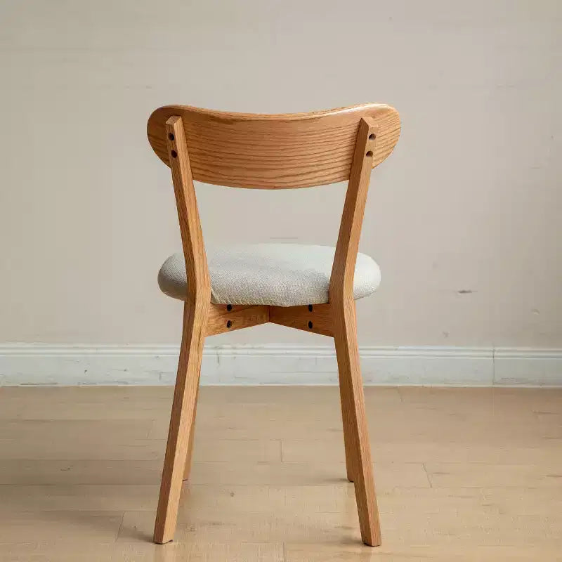 Sedie da pranzo moderne con seduta imbottita e gambe in legno massello – Sedia d'accento senza braccioli