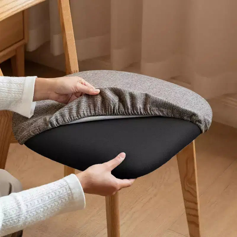 Sedie da pranzo moderne con seduta imbottita e gambe in legno massello – Sedia d'accento senza braccioli