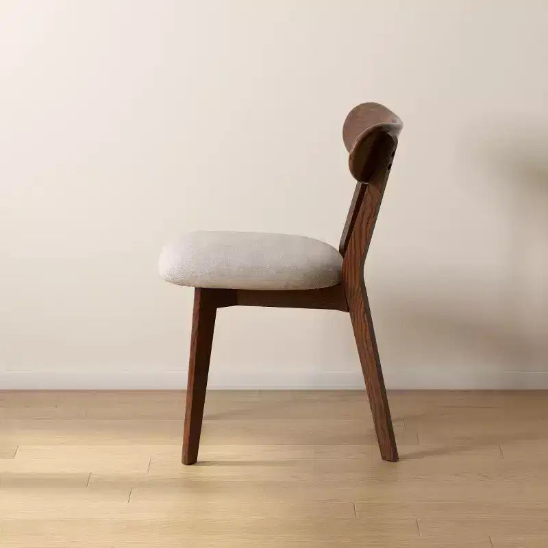 Sedie da pranzo moderne con seduta imbottita e gambe in legno massello – Sedia d'accento senza braccioli
