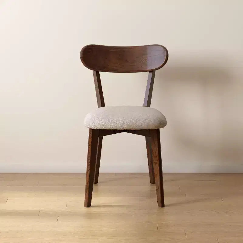 Sedie da pranzo moderne con seduta imbottita e gambe in legno massello – Sedia d'accento senza braccioli