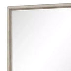 Specchiera per comò con vetro smussato – Legno massello di quercia marrone, 86x114 cm