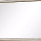 Specchiera per comò con vetro smussato – Legno massello di quercia marrone, 86x114 cm