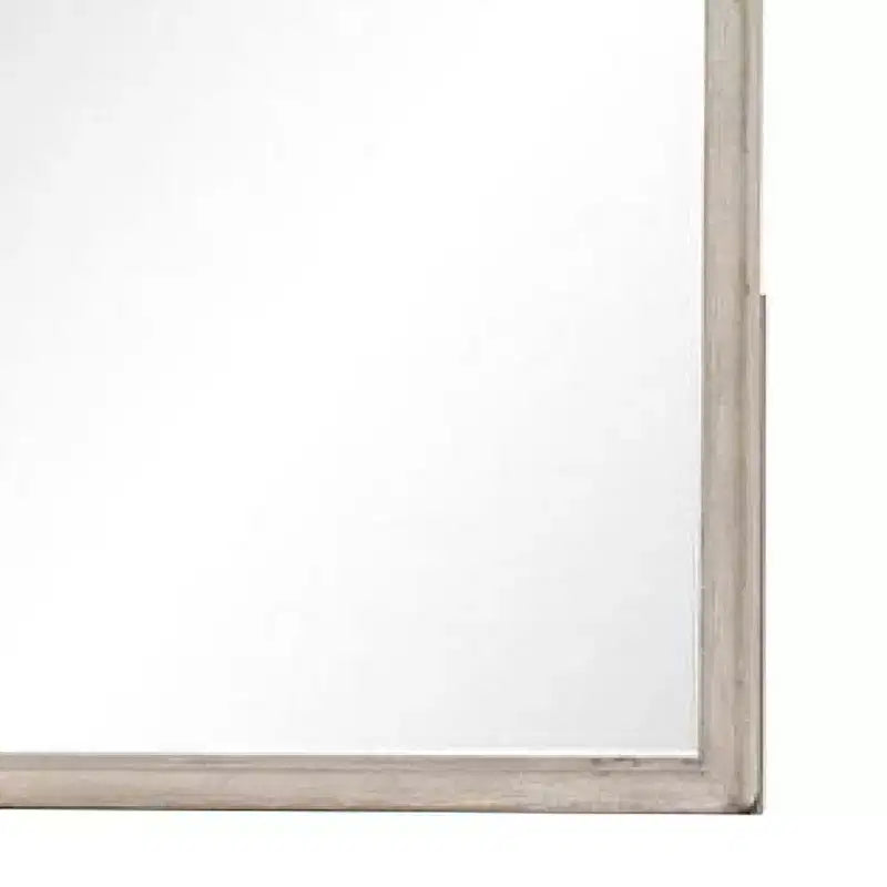 Specchiera per comò con vetro smussato – Legno massello di quercia marrone, 86x114 cm