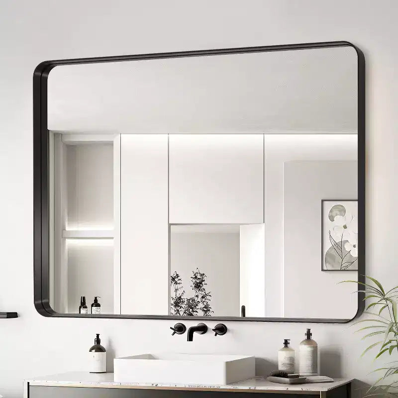 Specchio da parete rettangolare moderno 20"x30" con cornice in alluminio