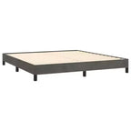 Struttura letto in velluto grigio scuro, compensato, legno ingegnerizzato King