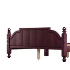 Struttura Letto a Piattaforma Matrimoniale/Queen in Legno Vintage con Testiera – Non Richiede Rete a Doghe