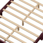 Struttura Letto a Piattaforma Matrimoniale/Queen in Legno Vintage con Testiera – Non Richiede Rete a Doghe