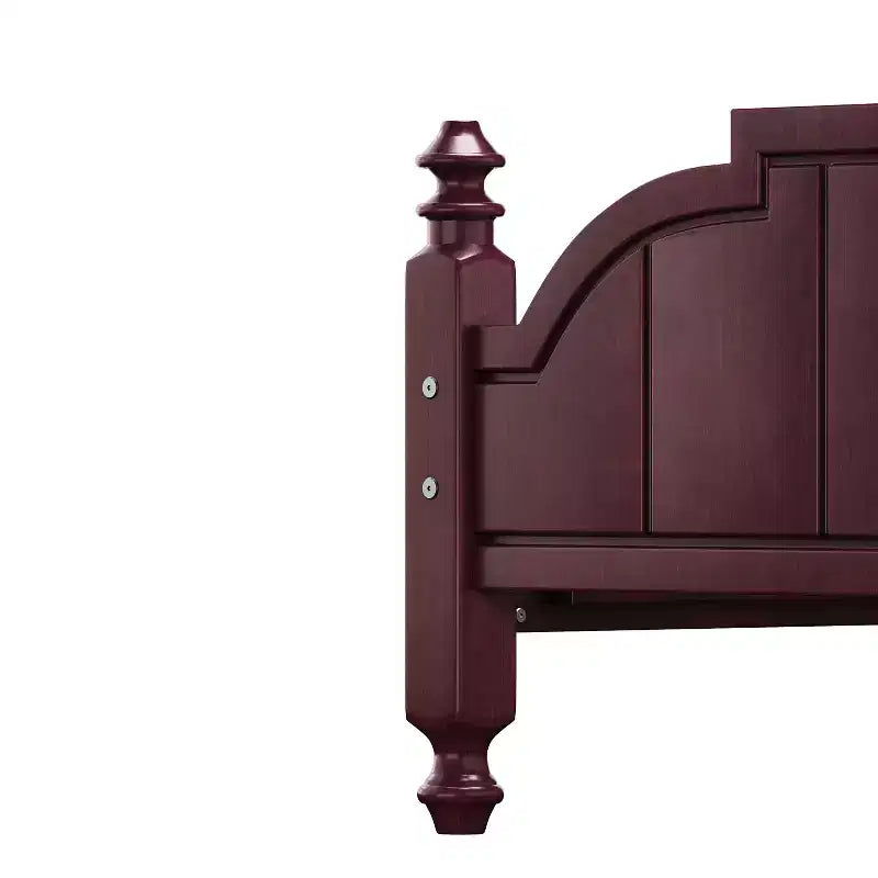 Struttura Letto a Piattaforma Matrimoniale/Queen in Legno Vintage con Testiera – Non Richiede Rete a Doghe